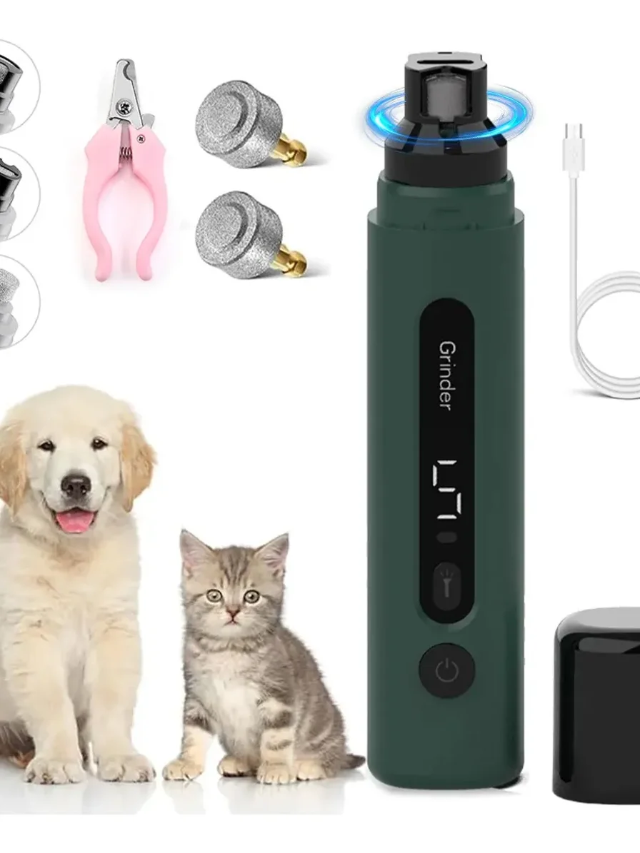 Cortador Lixa de Unha Elétrico Recarregável para Cães e Gatos