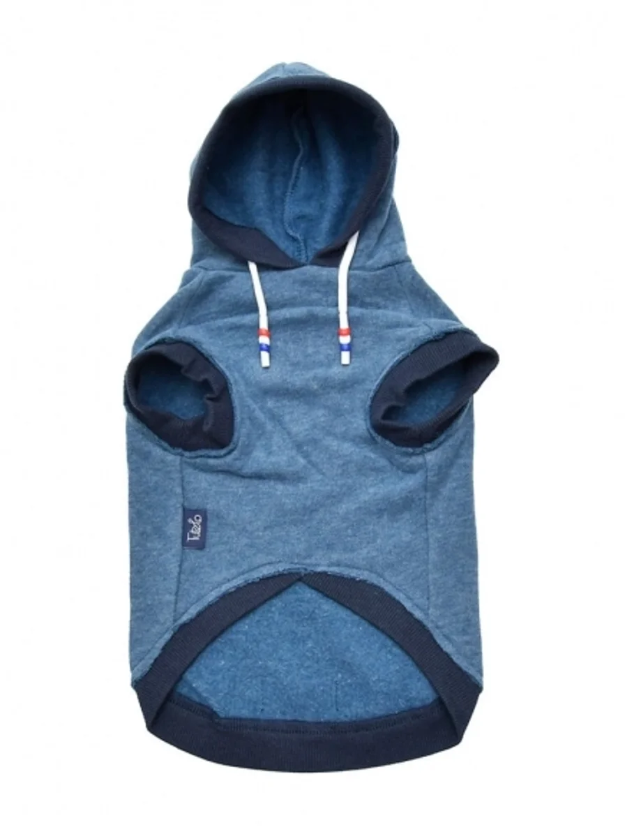 Moletom Comfy para Cães e Gatos com Capuz — Azul